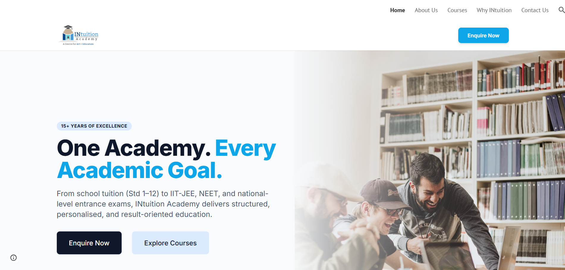 Education website — intuitionacademy.org.in