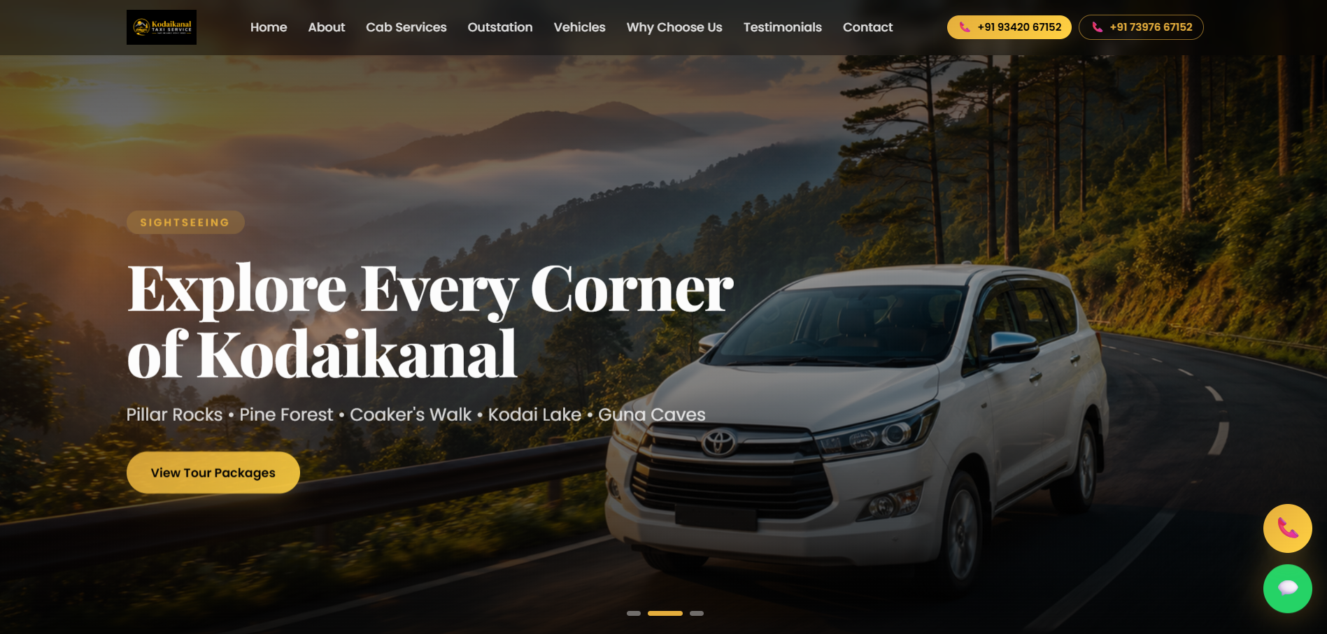 Travels website — kodaikanaltaxiservice.co.in
